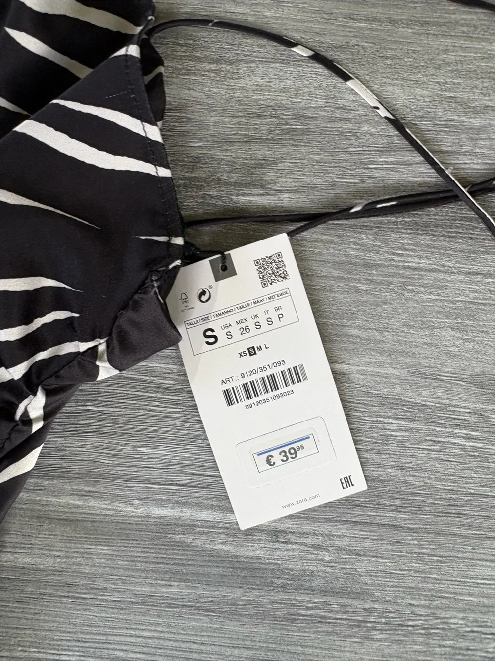 Zara Black and White Zebra-Print Dress - Picture 4 of 4